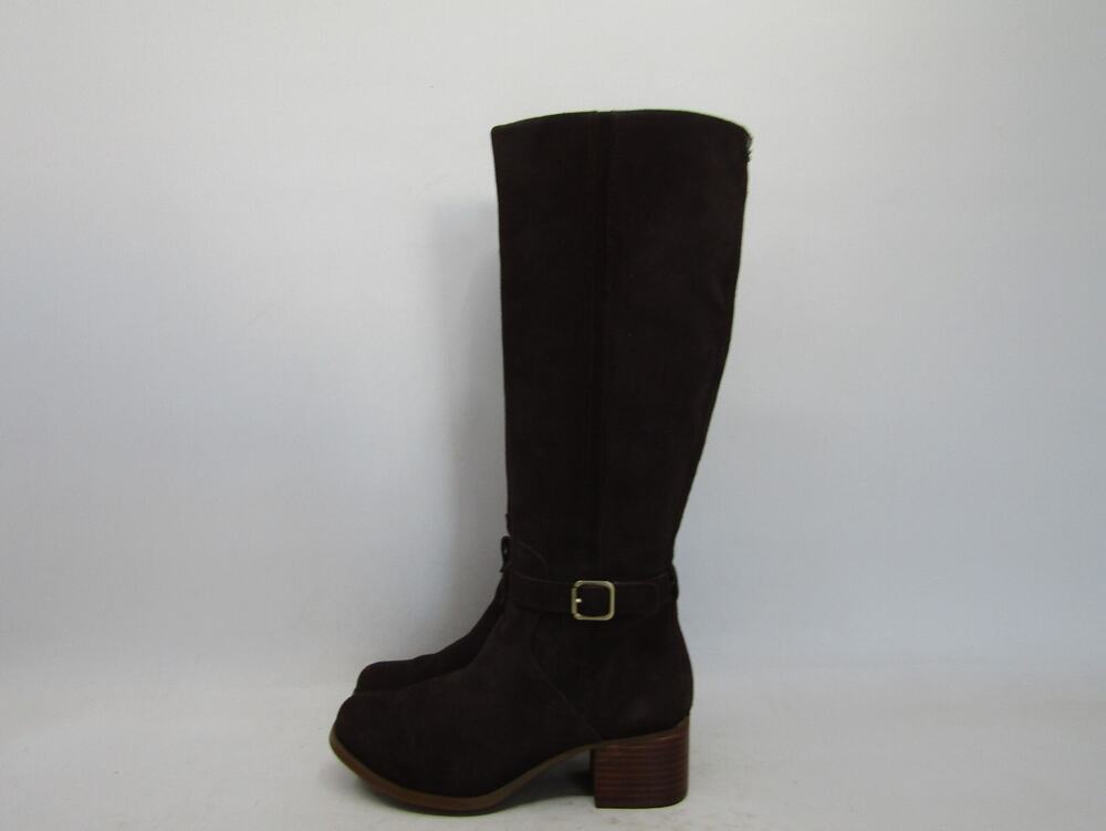 UGG Womens Size 7 M Brown Suede Zip Buckle Knee High Fashion Boots
